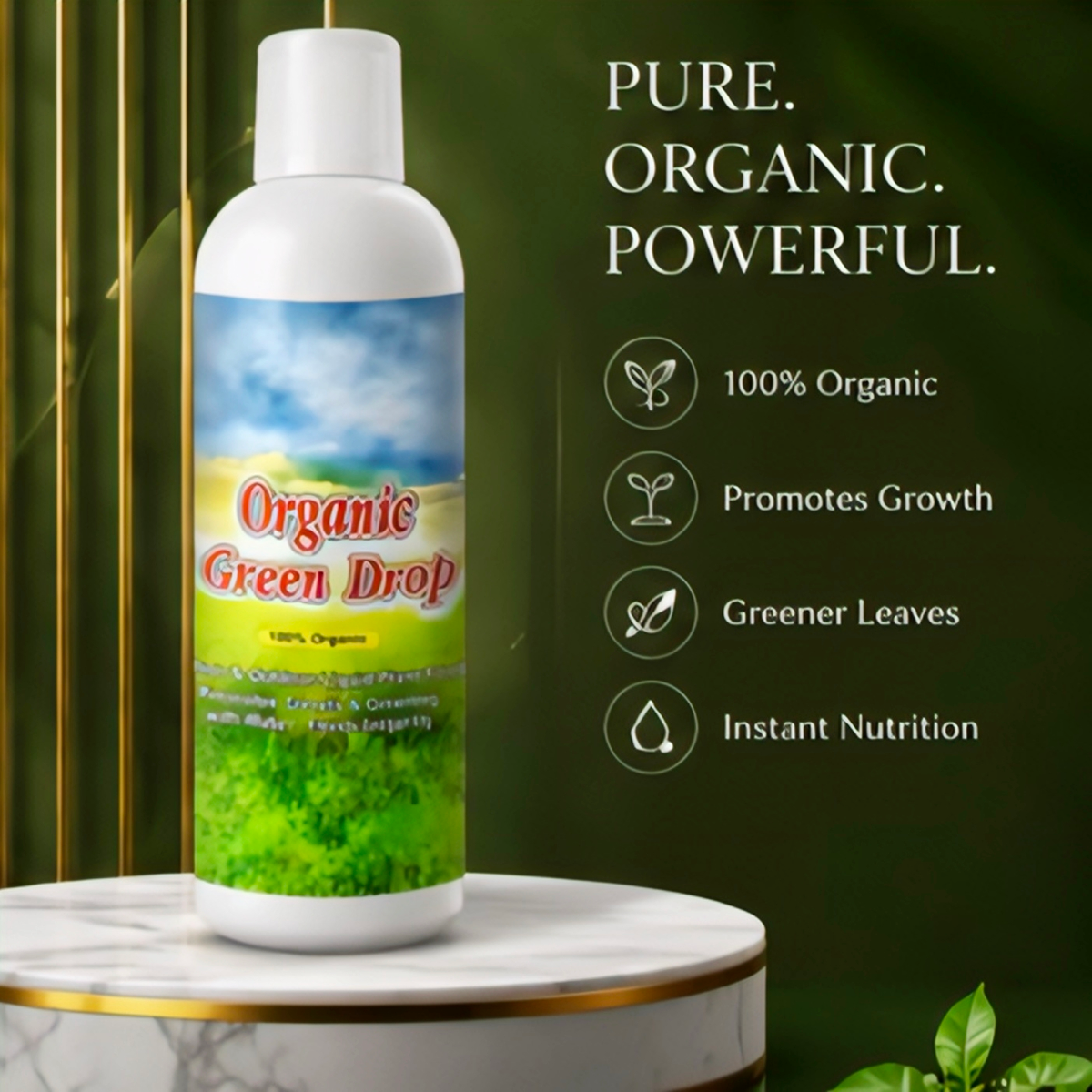 Organic GreenDrop Plant Food Liquid Fertilizer For Plant Growth & Greening Pack of 1