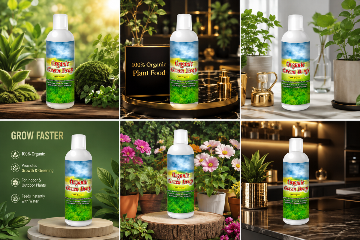 Organic GreenDrop Plant Food Liquid Fertilizer For Plant Growth & Greening Pack of 1